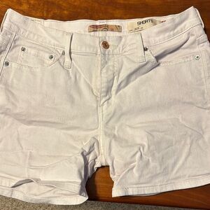 Levi's White Jean Shorts Classic Denim Style